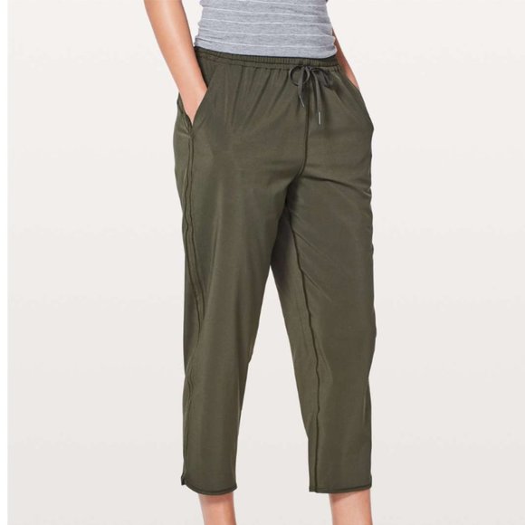 Lululemon Keep It Classic Crop *23" Dark Olive 8 - Picture 3 of 16